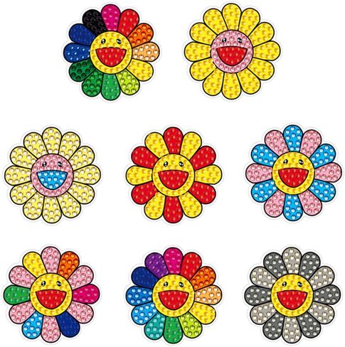5D DIY Diamond Art Stickers Kits, 8 Pcs Anime Theme Theme Diamond Art Sticker, Kits for Adult Beginners in Saudi Arabia