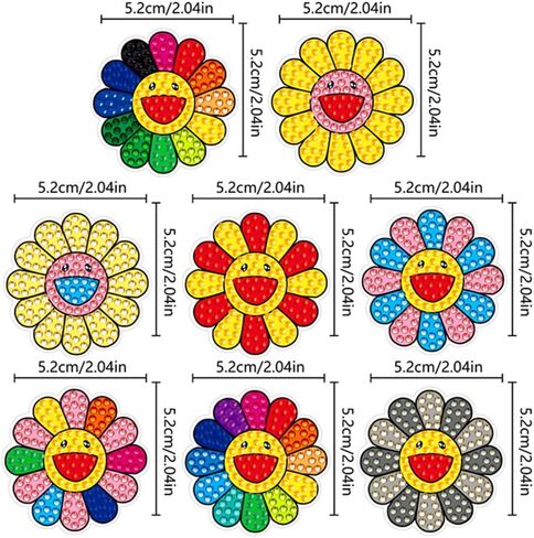 5D DIY Diamond Art Stickers Kits, 8 Pcs Anime Theme Theme Diamond Art Sticker, Kits for Adult Beginners in Saudi Arabia