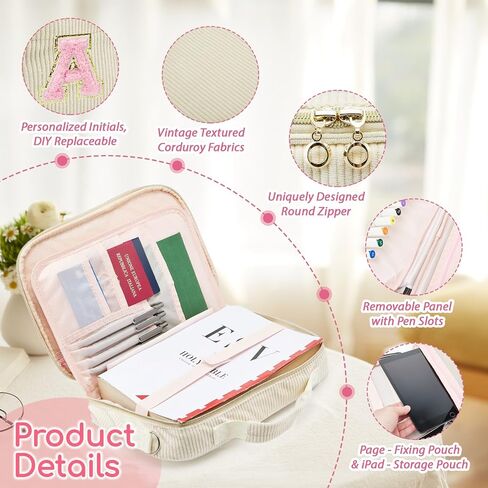 Bible Covers for Women, Initial Personalized Bible Carrying Case, Large Bible Study Bag, Bible Accessories for Girls in Saudi Arabia