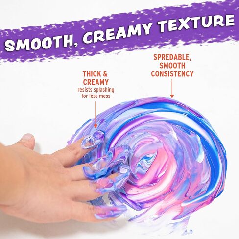 Washable Finger Paint for Kids, Variety 8 Pack | Nontoxic, Washable Toddler Paint Set for Kids | Easy-to-Squeeze Tubes for Less Mess | Vibrant Colors Perfect for Toddler Art Supplies in Saudi Arabia