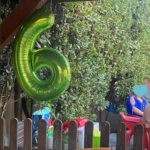 Rainbow Number 6 Balloon, 40 Inch Large Number Foil Mylar Balloons for 6th Girl Boy Birthday Party Celebration Decorations Supplies, Digital Balloons for Wedding Anniversary Events Decora in Saudi Arabia