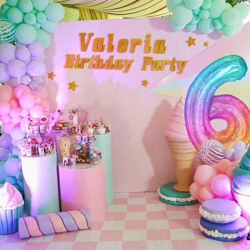 Rainbow Number 6 Balloon, 40 Inch Large Number Foil Mylar Balloons for 6th Girl Boy Birthday Party Celebration Decorations Supplies, Digital Balloons for Wedding Anniversary Events Decora in Saudi Arabia