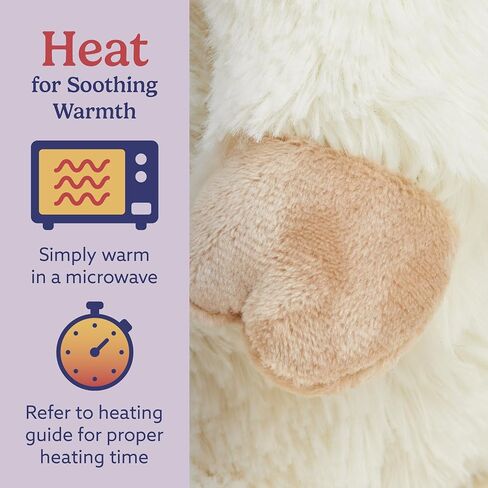 Warmies Microwavable Stuffed Animals, Sheep - Heated Stuffed Animal Plushie for Warmth & Comfort - Cute Soft Plush Toys for Adults & Children (Boys, Girls, Babies & Toddlers) in Kuwait