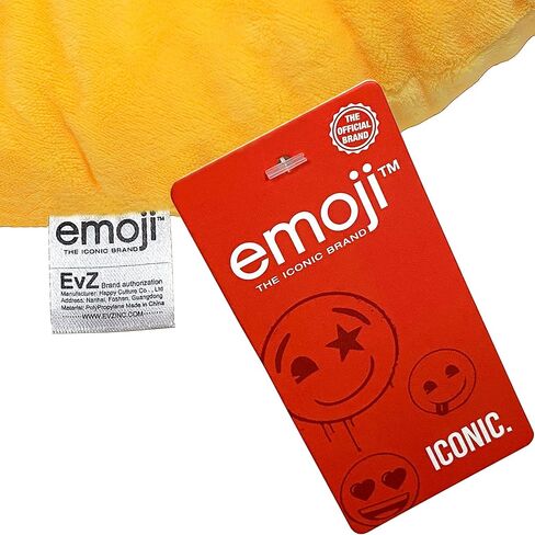 EvZ Emoji Heart Eyes Face Emoticon Cushion Stuffed Plush Soft Pillow, Official Certified, 32cm Yellow in Saudi Arabia