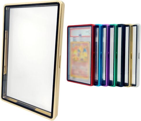 Metal PSA Slab Bumper Case UV Resistant- Safeguard Stackable Magnetic Aluminum Metal Case For Graded Cards (Blue) in Saudi Arabia