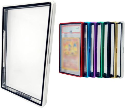 Metal PSA Slab Bumper Case UV Resistant- Safeguard Stackable Magnetic Aluminum Metal Case For Graded Cards (Blue) in Saudi Arabia