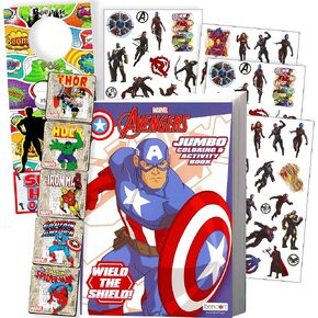 Marvel Captain America Coloring Book with Captain America Stickers Captain America, Iron Man, Hulk, and More