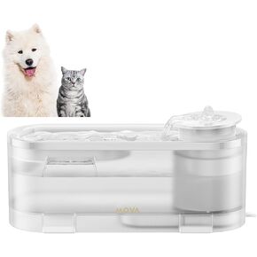 MOVA WF10 Pro Pet Water Fountain, Cat Water Fountain with Wireless Quiet Pump and 3 Water Flow Modes, 1.5L Cat Water Dispenser for Drinking Easy to Clean Assemble, Drinking Fountain for Small Pet, Dog
