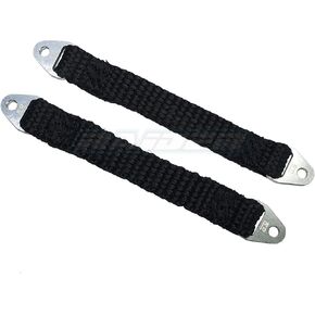 90mm Suspension Damper Travel Limit Straps for Traxxas EREVO 2.0 E-REVO REVO 3.3 Summit Slayer for Axial AX10 SCX10 EXO Wraith Yeti RC Crawler - Silver 2pcs