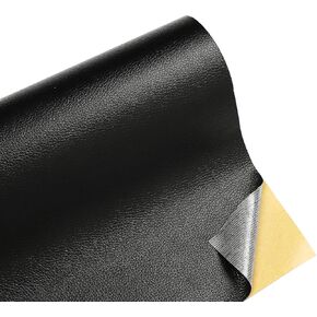 BetterJonny Leather Repair Patch, 11.8x54inch Self-Adhesive Couch Patch, Large Leather Repair Tape for Couches, Furniture, Car Seats, Cabinets, Office Chairs, Handbags (Black)