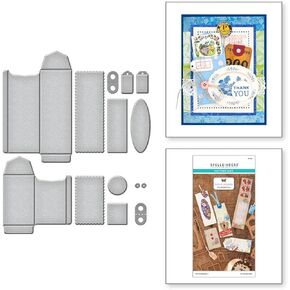 SPELLBINDERS PAPERCRAFTS, INC Spellbinders Etched Dies by Cathe Holden-Flea Market Finds-Mini Envelopes 1, Metal