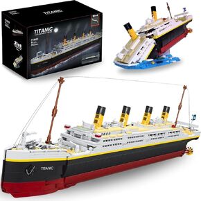 Liberty Imports Titanic Model Building Blocks Set, 2022 Pieces Collectible Titanic Replica, 2-in-1 Display Mode - Compatible with Major Brands