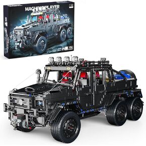 GEVINST Black King of Pickups 6X6 MOC Car Building Set for Adults Boys Teens, 3238 Pcs, 1:8 Scale Collectible Model Car Kits Engineering Toy, Gifts for Classic Car Lovers