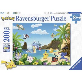 Ravensburger - Children's Puzzle - XXL 200 Piece Puzzle - Catch Them All! / Pokémon - Ages 8 and up Puzzle - Thick and Durable Cardboard - Video Game - 12840