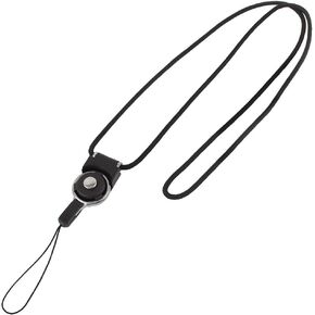 uxcell Detachable Neck Strap Lanyard, Phone Lanyard Neck Band Quick Release for Cell Phone Name Badges ID Card Badges Holder Keys, 20" Long Lanyard String for Office Home, Black