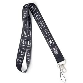 Pinstant Viking Norse Rune Symbol Thor Odin Gods 17.7" Neck Lanyard Keychain Holder ID Badge Mobile Phone Pin Strap