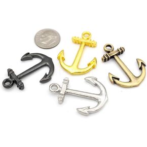 CRAFTMEMORE Anchor Nautical Charm Pendants for Necklace Bracelet Key Chain Jewelry Making 10 PCS (Antique Brass)