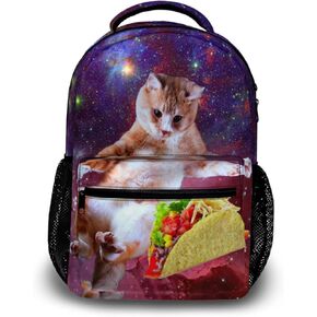 Galaxy Welsh Corgis Backpack Cute Space Puppies Waterproof College Bag Personalized Laptop Bag Travel Zipper Bookbag Casual Hiking Shoulder Daypack for Men Women Teens