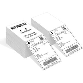 4"x6" Thermal Labels, Shipping Labels (500 Labels), Compatible with Rollo, iDRPT, Polono, Munbyn, Zebra Thermal Printers.