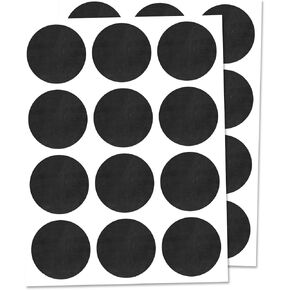 300 Pack, 1" Round Chalkboard Labels Stickers, Erasable and Reusable