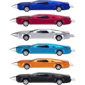 6PCS Sports Car Pens Ballpoint Pen Funny pens for Kids Novelty Pens Cute Pens Cool Kids Pens School Supplies Racing Car Pens Gifts for children（Blue ink）