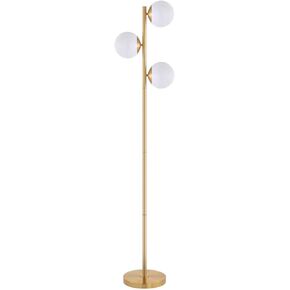 SAFAVIEH Lighting Collection Devlyn Mid-Century Modern Gold 63-inch 3-Light Floor Lamp