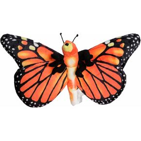 Plush Toy Butterfly (Orange Monarch or Blue Morph) 11 inch Wide. Soft and Cuddly Plush Realistic Toy. (Orange Monarch)