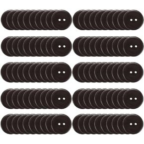 100 PCS Round Black Button 10mm Resin Sewing Buttons 2 Holes Buttons for Clothes Sewing DIY Craft Projects