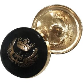 10pcs 1 inch Crown Metal Sewing Buttons with Shank for Blazer, Suits, Sport Coat, Uniform, Jacket Button Sewing Craft DIY,Q2677
