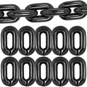 24 Pcs Chain Balloons,Giant Silver Chain Balloons Garland,16 inch Foil Chain Balloons for 80s 90s Party Decorations Birthdays Weddings Graduations Hip Hop Retro Theme Party Supplies (Silver)