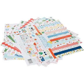 Carta Bella Paper Company Summertime Collection Kit Paper, 12-x-12-Inch, Multicolor