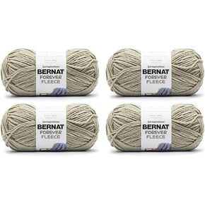 Bernat Forever Fleece White Noise Yarn - 2 Pack of 280g/9.9oz - Polyester - 6 Super Bulky - 194 Yards - Knitting/Crochet