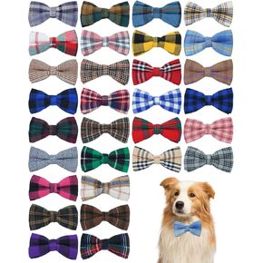 Pet Show 50pcs plaided الكلب الكلب القوس العلاقات الكلب القوس الكلاب الكنسي للمتوسطة لترابط الحيوانات الأليفة الكبيرة للفتاة الفتاة قطة الصيف عيد الحب العطلة in Kuwait