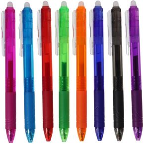 okhobby 8PCS Easy Erasable Water Pen, Retractable Erasable Gel Pens, 0.7mm Colorful Ink Heat Sensitive Erasable Suitable Daily Use