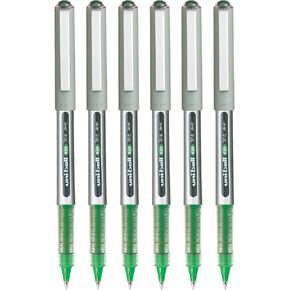 uni-Ball Eye UB157 Roller Pen (Green Ink, Pack of 6)