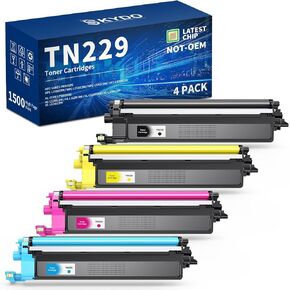 TN229 Compatible Toner Cartridges Replacement for 229 TN-229 TN229XL TN-229XL 229XL to Use with MFC-L3780CDW HL-L3280CDW HL-L3220CDW MFC-L3720CDW HL-L3295CDW HL-L3300CDW MFC-L8395CDW Printer (4 Packs)