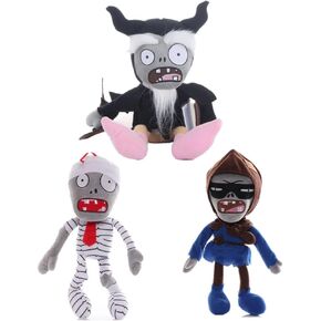 JHESAO 3 PCS Plants and Zombies Mummy Plush 1 2 Stuffed Zombies Set Toy Mummy Zombie PVZ Plushies Figure Soft Doll New