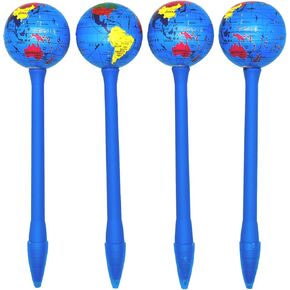 4PCS World Globe Pens Earth Shape Pens Tellurion Pen Novelty Ballpoint Pens 1.0MM Black Ink Earth Day Pens For Desk Decoration Accessories Stationery School Office
