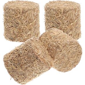 Amosfun Mini Hay Bales 12 Pcs Tiny Hay Bales Miniature Figurine Fall Decor Autumn DIY Crafts Supply