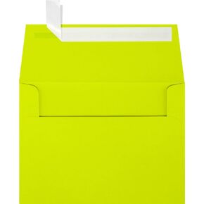 LUXPaper A6 Invitation Envelopes | Peel & Press | 4 3/4" x 6 1/2" | Limelight Green | 80lb. Text | 50 Qty