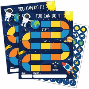 Sun Rainbow Theme Reward Chart, 10 Kids Behavior Charts with 216 Round Stickers, Sticker Incentive Responsibility Chart for Teens Kids Toddler Homework Assignments Attendance-A05