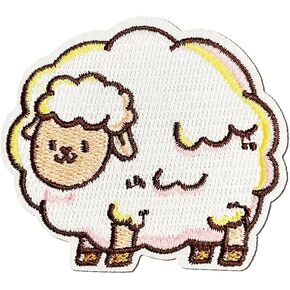 Hinihao 1 pc Sheep Animal Sticker Stick on/Iron on/Sew on Patch Applique for Clothes,Backpack,Phonecases,Helmat,DIY Accessories