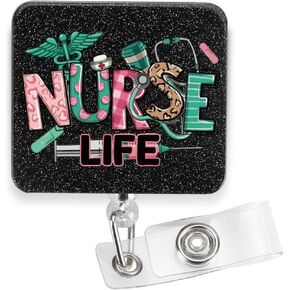 Funny Badge Reel Gift for Nurse, Retractable Badge Reel Gift for Nurse, Badge Accessories for Nurse, Interchangeable ID Badge Holder with Funny Quotes,3.5 x 1.6 inches, HW11 in Saudi Arabia