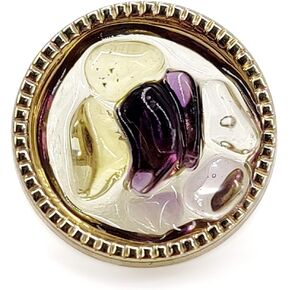 Transparent Purple Resin Gravels Randomly Inlay Sewing Shank Buttons 10 Pcs - 18mm, 23/32"