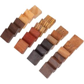 EXCEART 24pcs Wooden Pieces for Wood Jewelry Ring Making Wood Ring Materials with Different Natural Wooden Textures Wood Blanks for DIY Wooden Resin Mixed Style