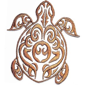 Brown Turtle Sea Animal Embroidered Applique Iron On Sew On Patch Cute Pretty Turtle Cartoon Kids Stickers Embroidery Iron On Sewing Logo Jacket Polo T- Shirt Hat Backpacks