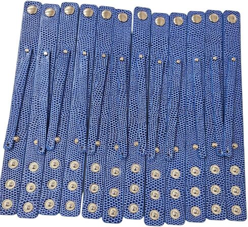 CLGIFT Set of 12 Wristband Bracelets for 8mm Slide Letters for Jewelry/Crafting/Making Charm Bracelets//Wristbands/DIY Jewelry (Faux Leather Snap) in Kuwait