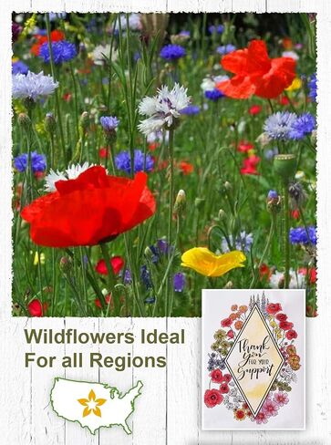 American Meadows Wildflower Seed Packets "Thank You Bunches" Party Favors (Pack of 20) - Express Gratitude with a Wildflower Seed Mix, Great Addition or Alternative to Thank You Cards in Saudi Arabia