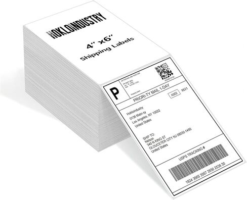 4"x6" Thermal Labels, Shipping Labels (500 Labels), Compatible with Rollo, iDRPT, Polono, Munbyn, Zebra Thermal Printers. in Saudi Arabia