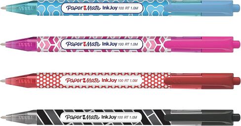 Paper Mate InkJoy 100RT Retractable Ballpoint Pens | Medium Point (1.0mm) | Blue | 20 Count in Saudi Arabia